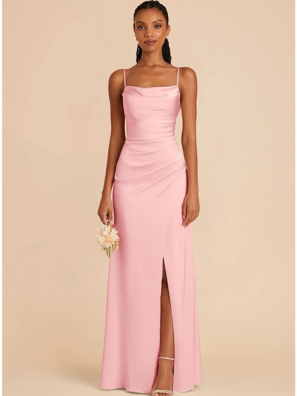 Birdie Grey - Lydia Dress
Matte Satin Bubblegum Pink